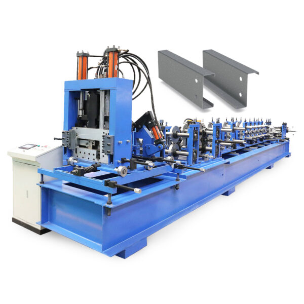 ⁦Fully Automatic Hydraulic Easy Operation 80-300 Adjustable C Purlin Making Machine Roll Forming Machinery⁩ - الصورة ⁦4⁩